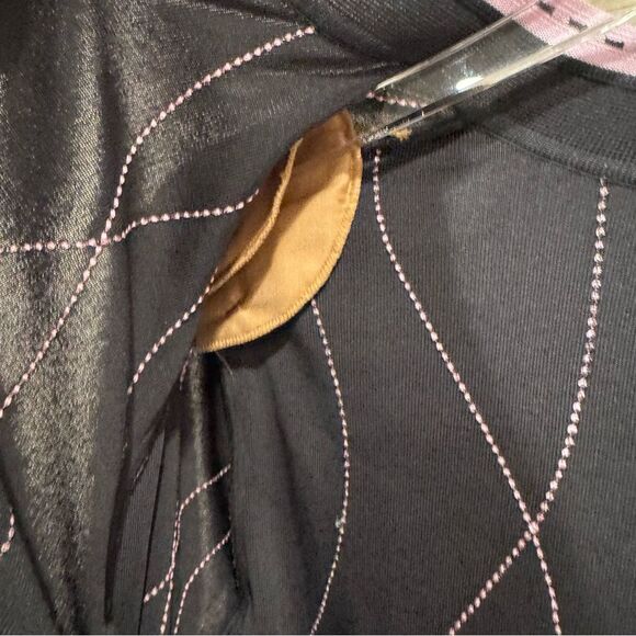 Ming Wang Pink and Gray Open Front Cardigan L - Picture 6 of 7